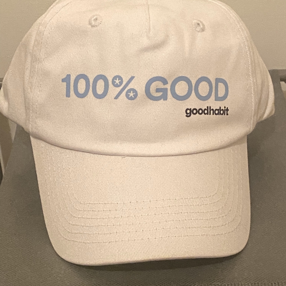 White '100% Good' Cap by Goodhabit